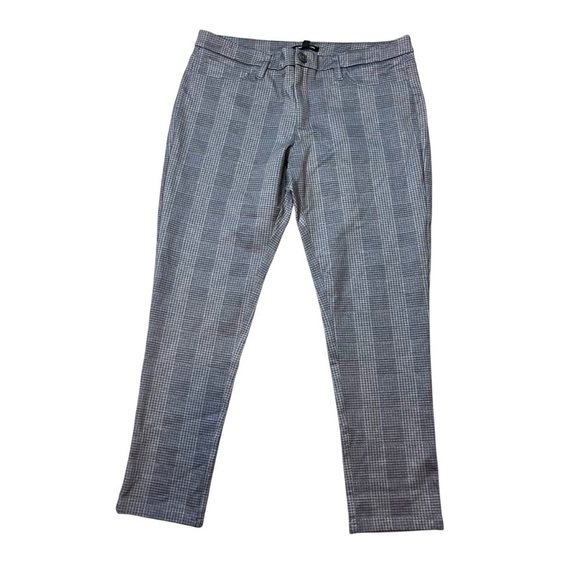 41 Hawthorn Pants Women Gray Plaid Button Business Pants Size 14 - Picture 1 of 7